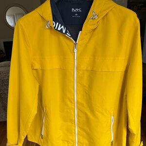 Michael Kors Mens Windbreaker Rain Jacket, Yellow, XL – NEW with Tags